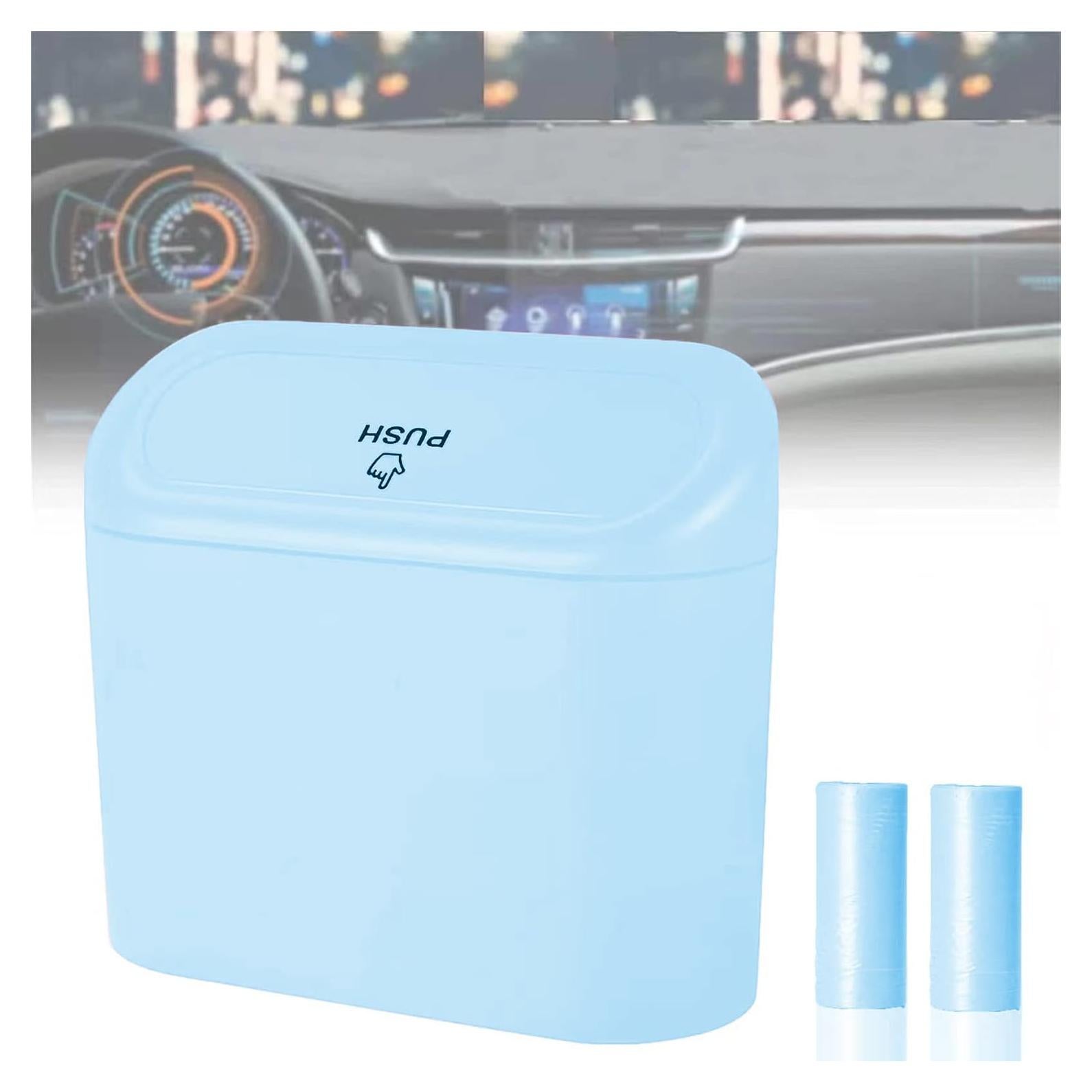 Basurero de Coche Tulsondai Azul con Tapa y Gancho 15.49x14cm