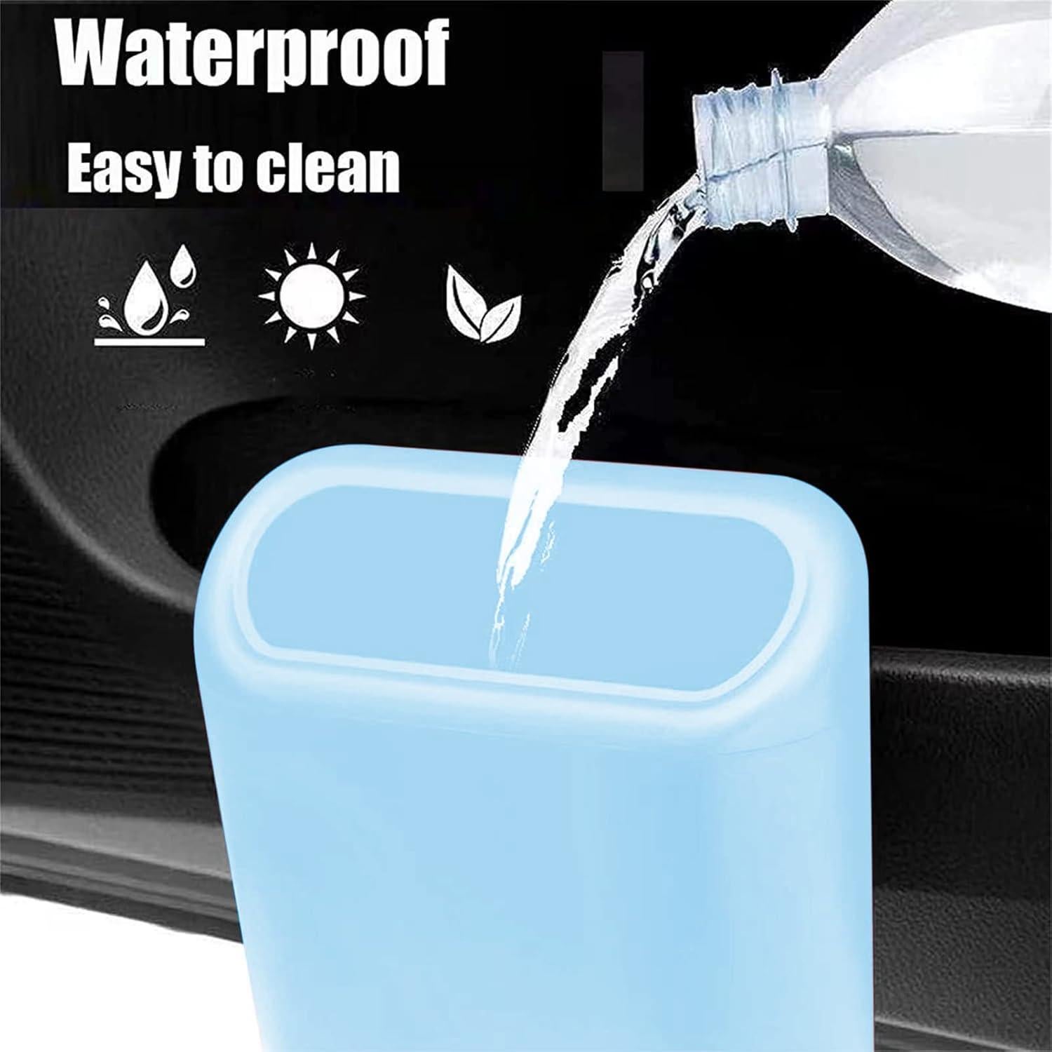 Basurero de Coche Tulsondai Azul con Tapa y Gancho 15.49x14cm