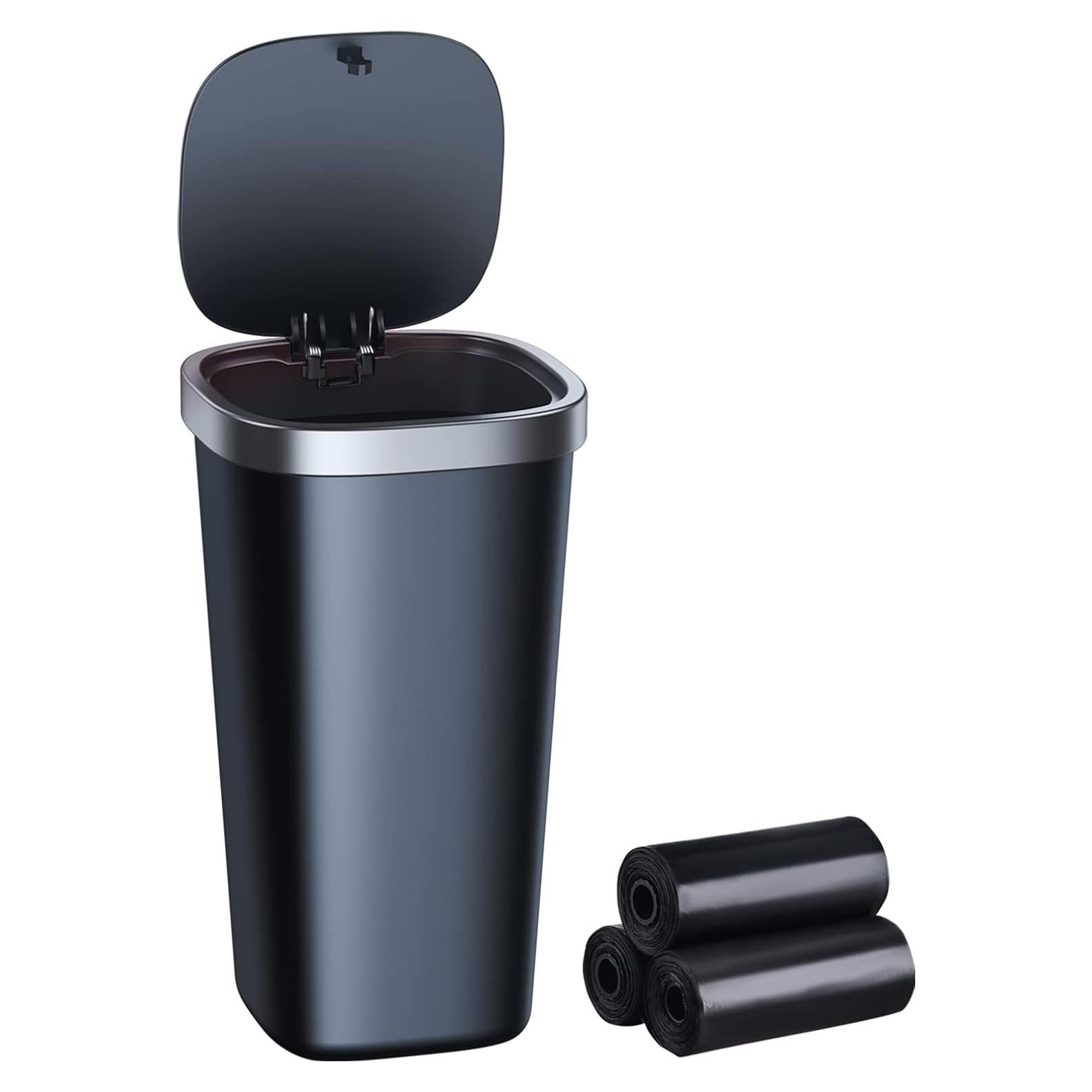 Mini Basurero de Coche xuenair con Tapa y 3 Bolsas - Negro