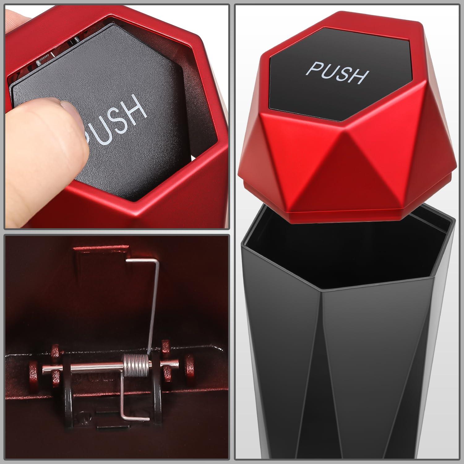 Cubo de Basura Compacto DNA Motoring Negro/Rojo 0.5L