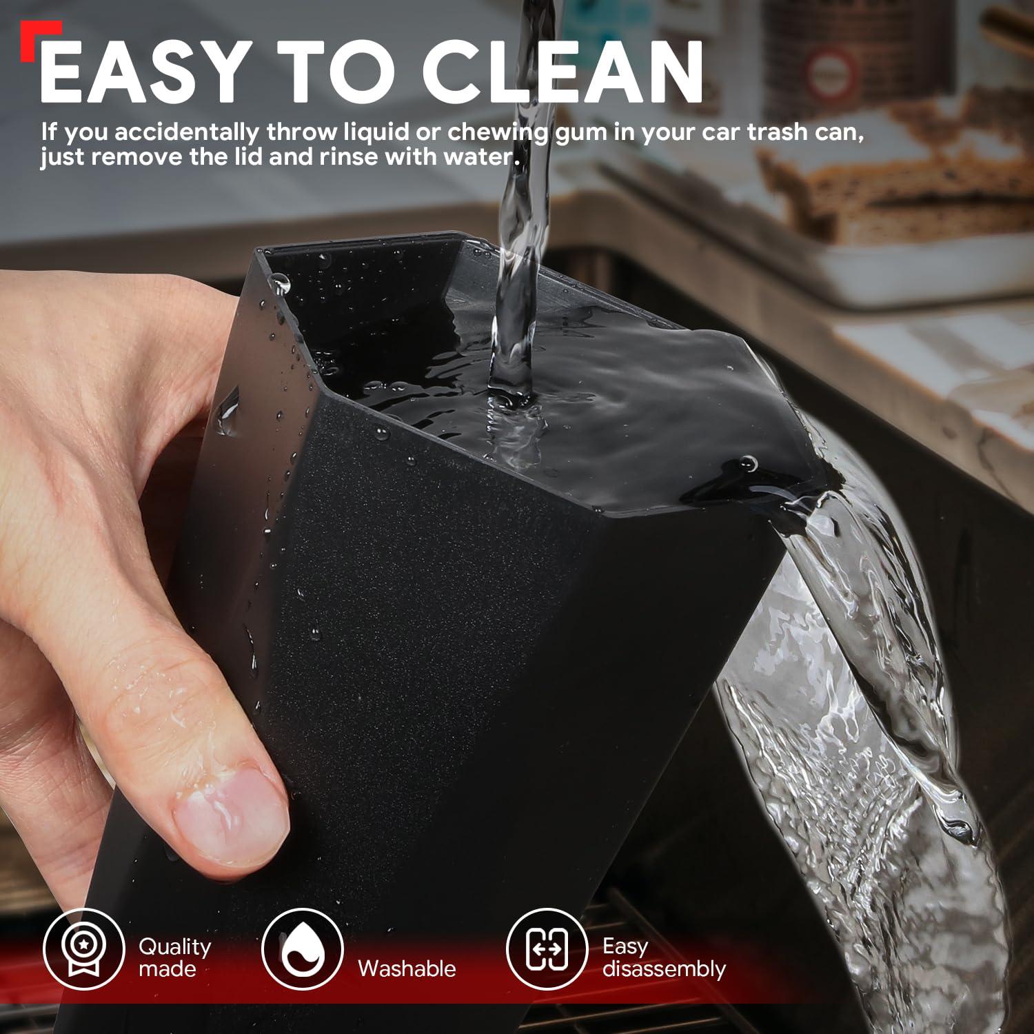 Cubo de Basura Compacto DNA Motoring Negro/Rojo 0.5L