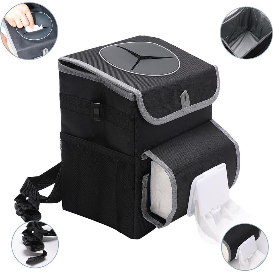 Basurero de Auto Plegable Upra con Tapa Impermeable 7.48L