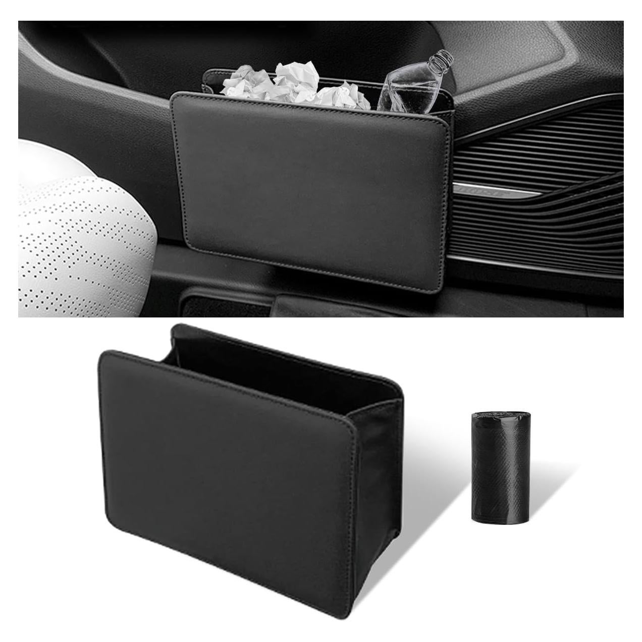 Cubo de Basura Plegable para Auto GLSOWEE Negro 15x14x7.2cm