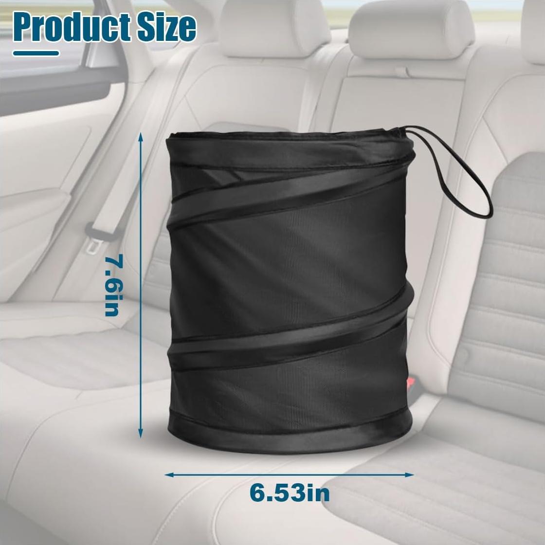 Cubo de Basura Plegable para Auto SMILFUY Negro 19.3x16.6cm