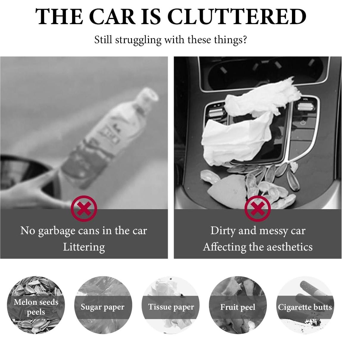 Bote de Basura para Auto SHMZK Nube Sonriente Desmontable