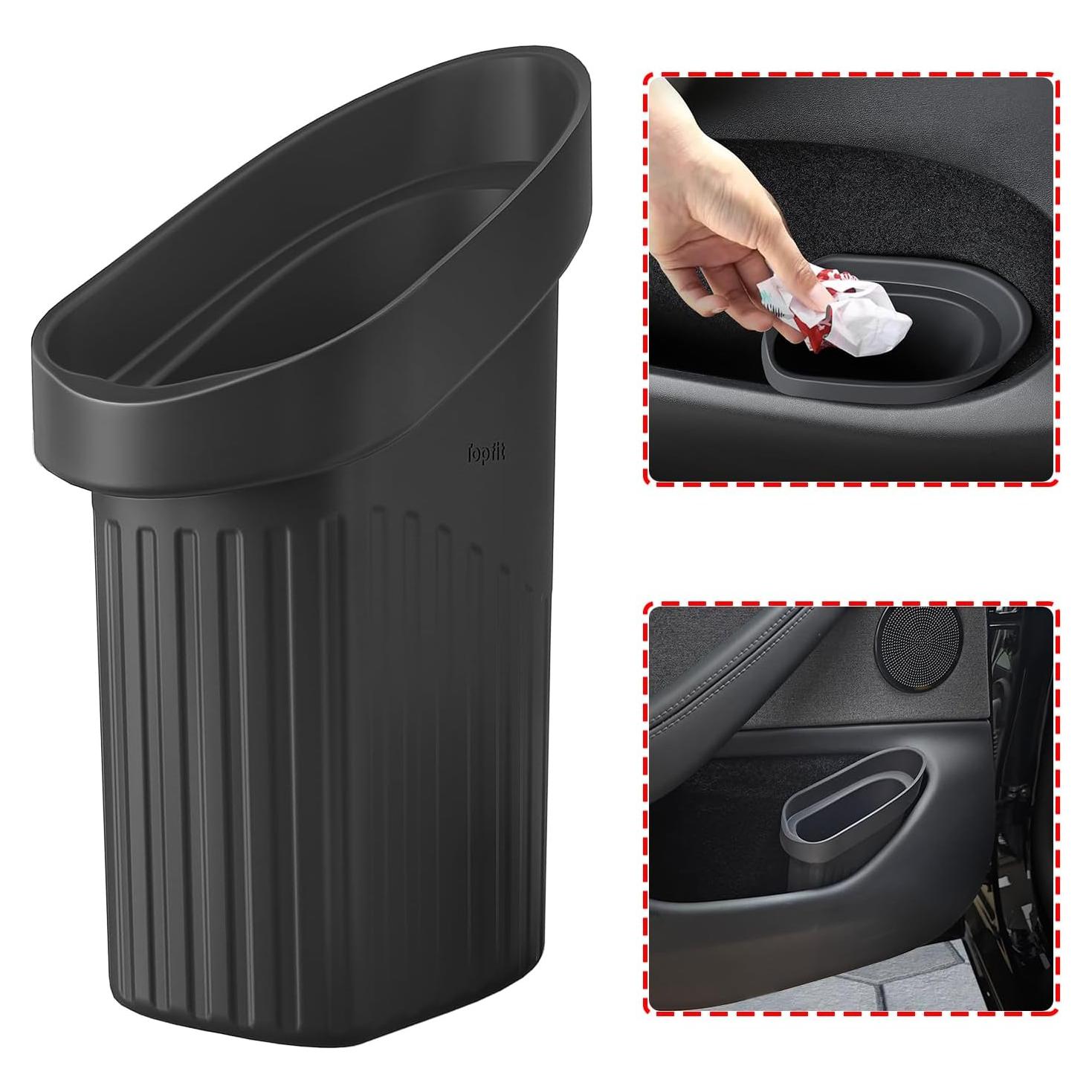 Basurero de Coche BMZX Mini 1.02L Silicona Negro