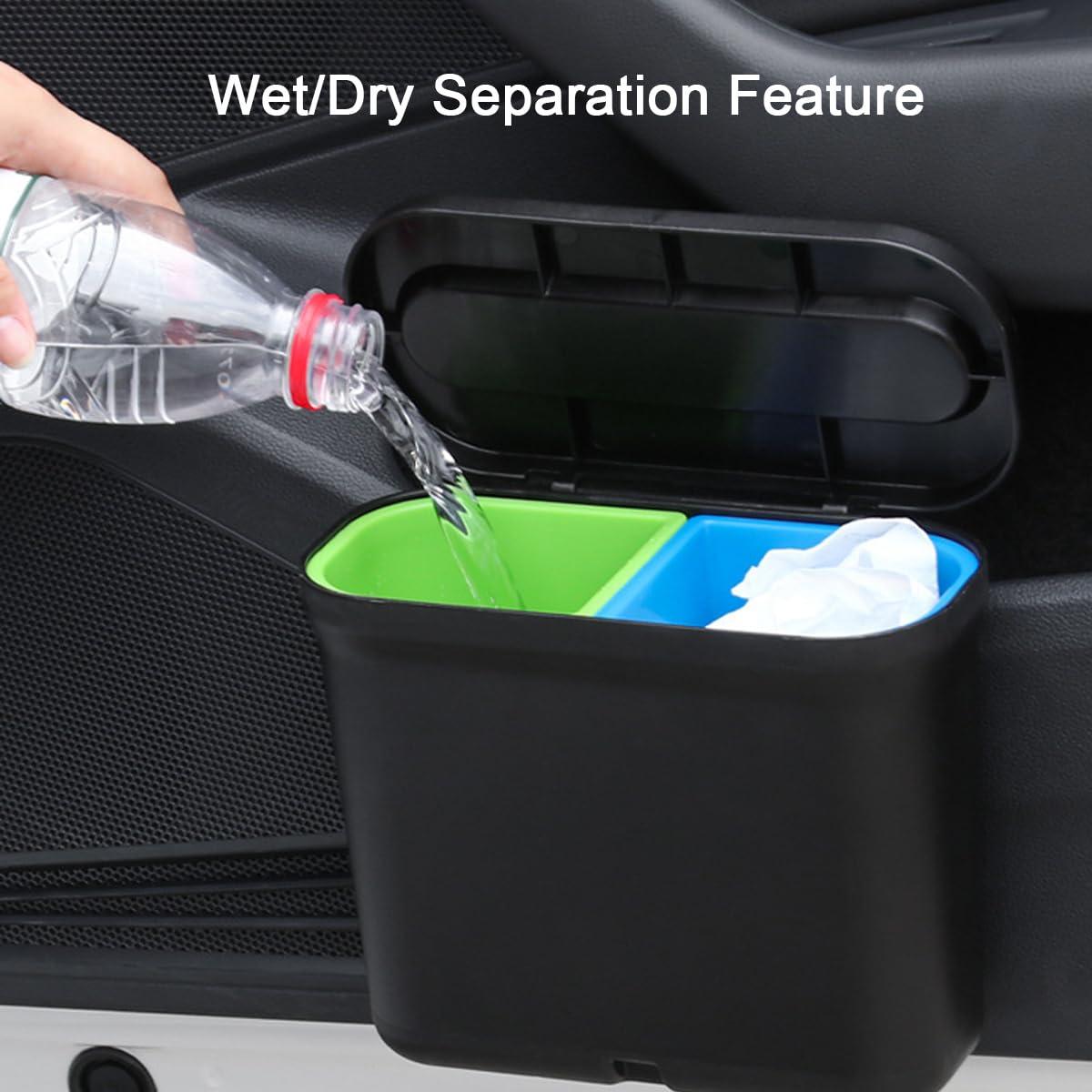 Basurero de Auto Doble Compartimento MargGona - Verde y Azul