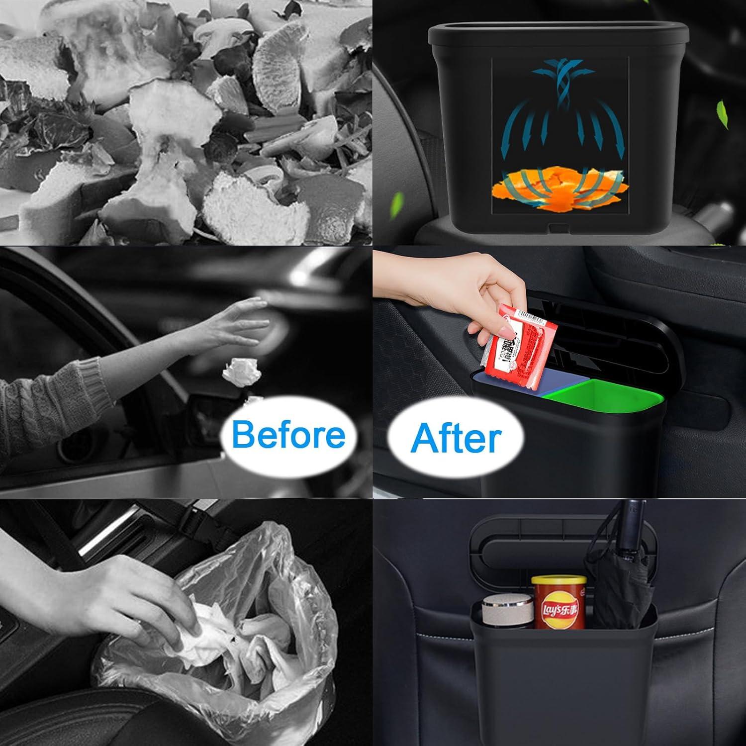 Basurero de Auto Doble Compartimento MargGona - Verde y Azul