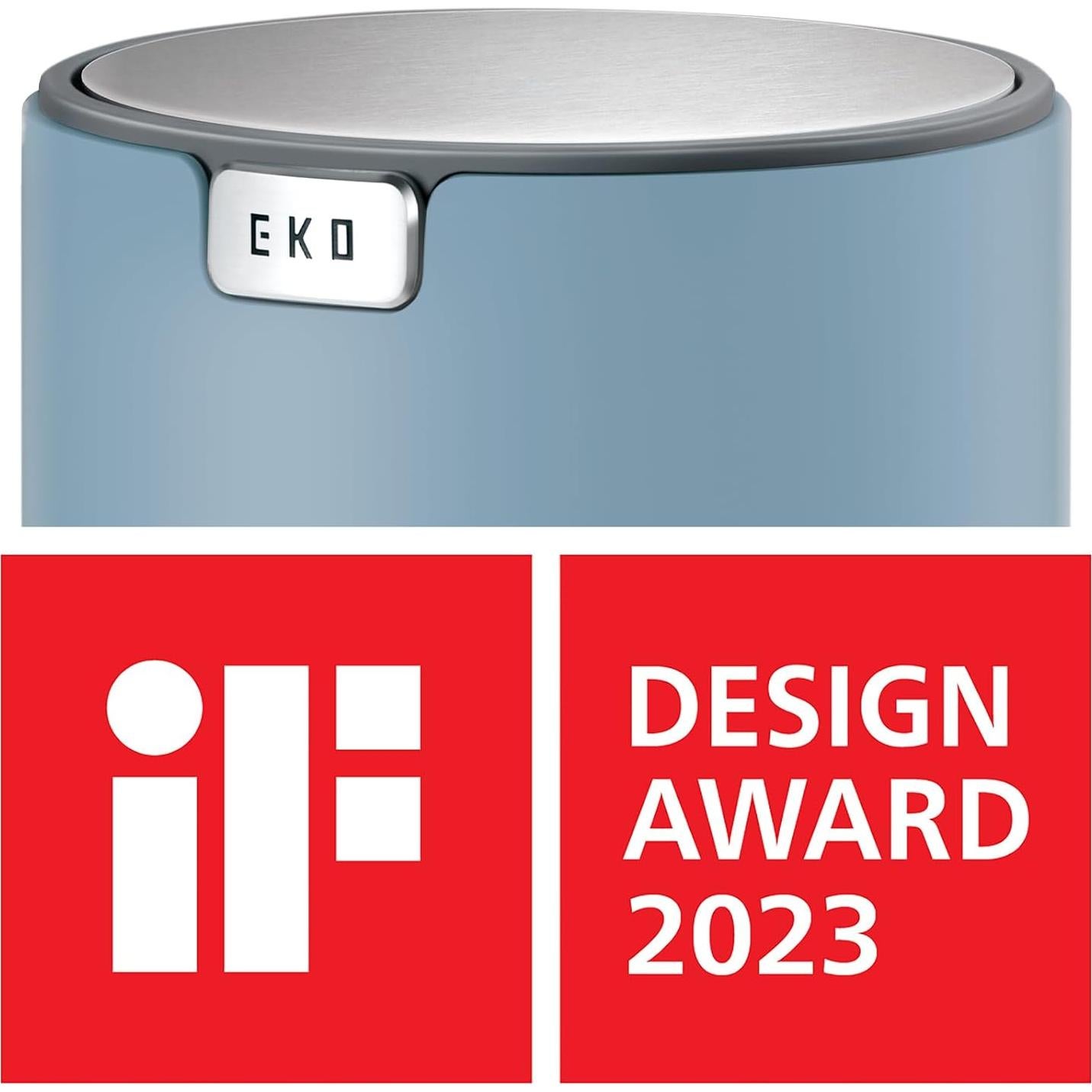 Basurero de Escritorio EKO Mini 12x12 cm Azul Tapa Basculante