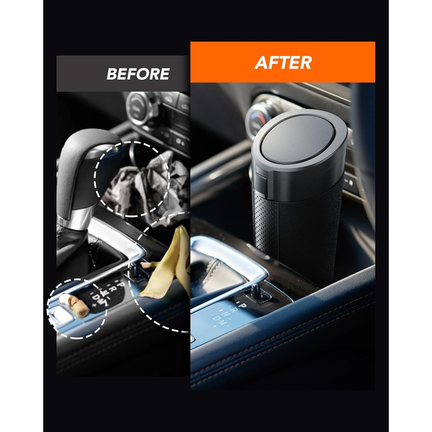 Bote de Basura para Coche DTPDTT Mini con Tapa y 80 Bolsas