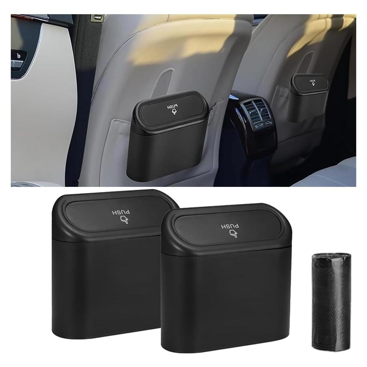 Mini Basurero de Auto GLSOWEE 2 Piezas A Prueba de Agua