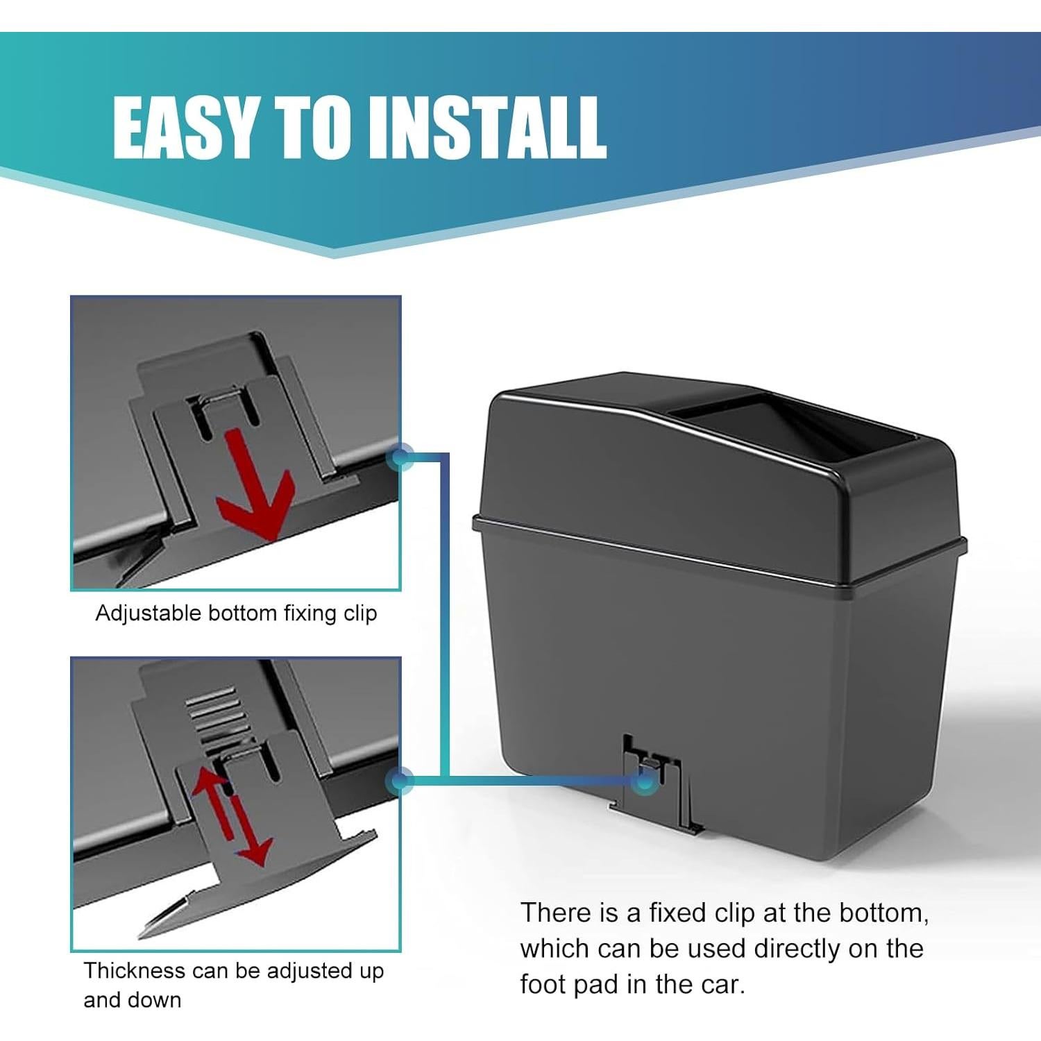 Basurero de Auto Yumfugu 2L Negro Organizador Multifuncional