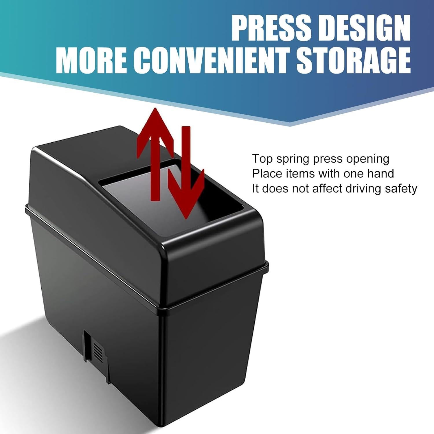 Basurero de Auto Yumfugu 2L Negro Organizador Multifuncional