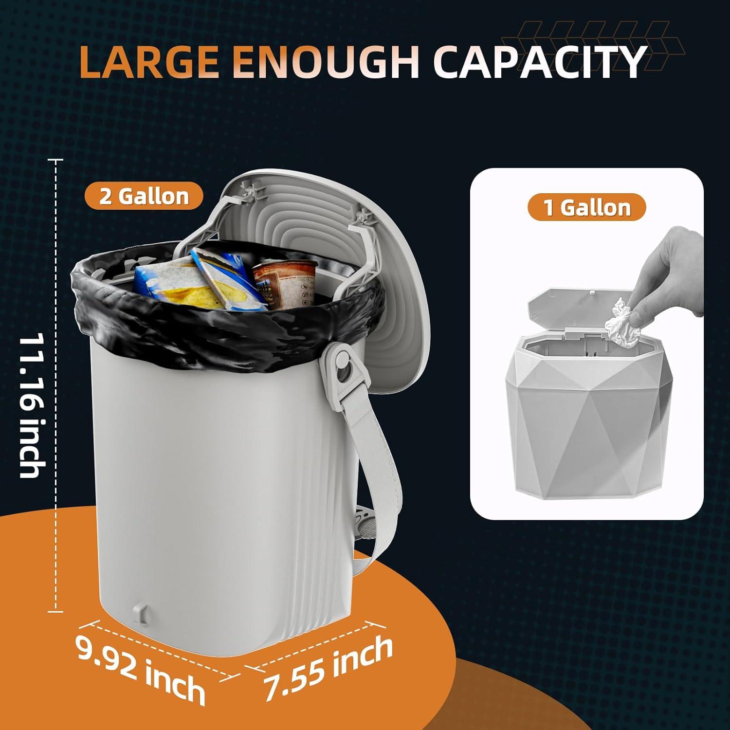 Basurero de Silicona para Auto Surume 2 Galones Impermeable