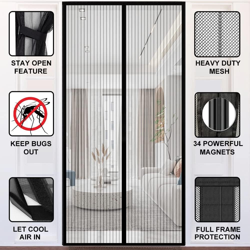 Malla Mosquitera Magnética YGS-Tech 96x208 cm Doble