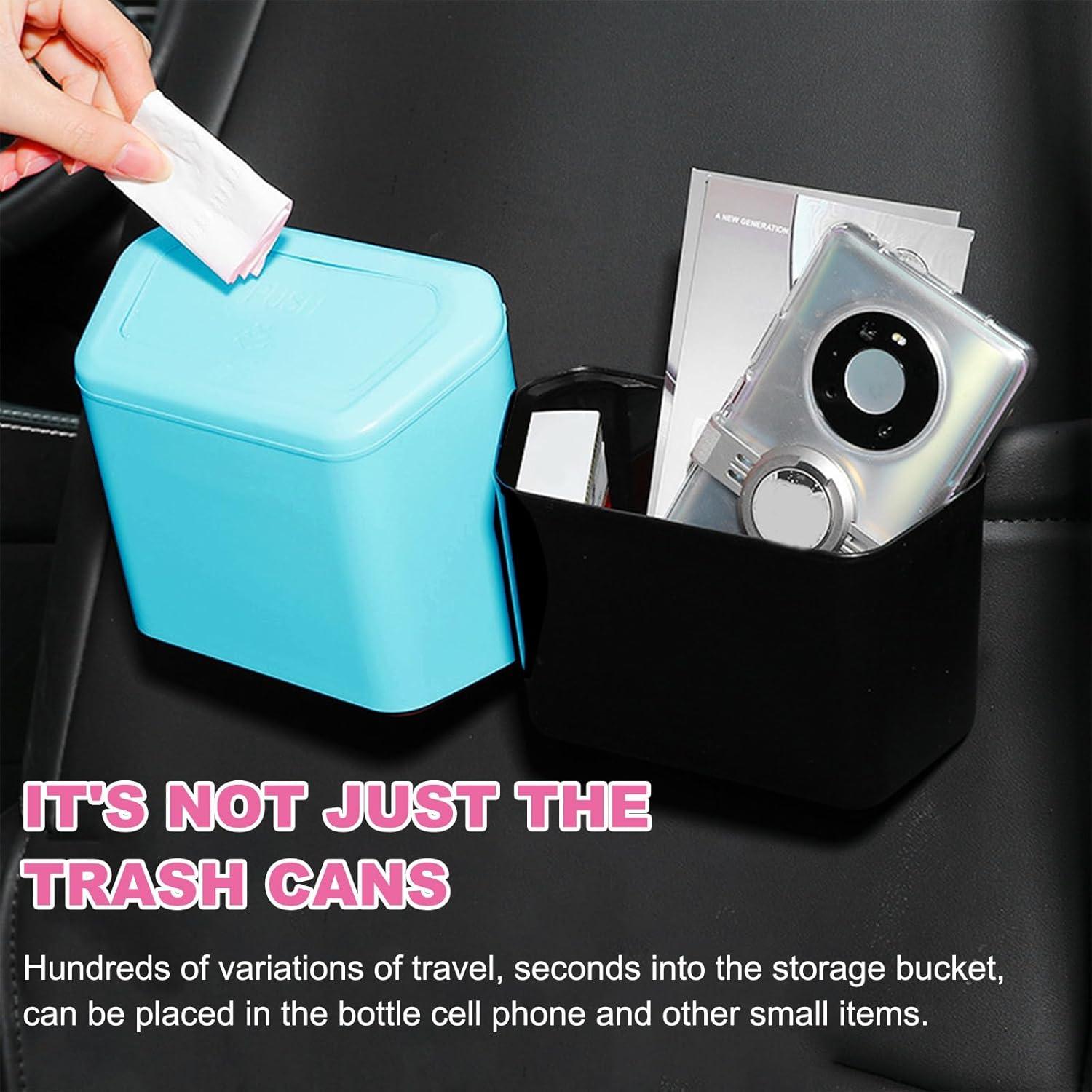 Basurero de coche con tapa Yourkar azul 17.8L portátil