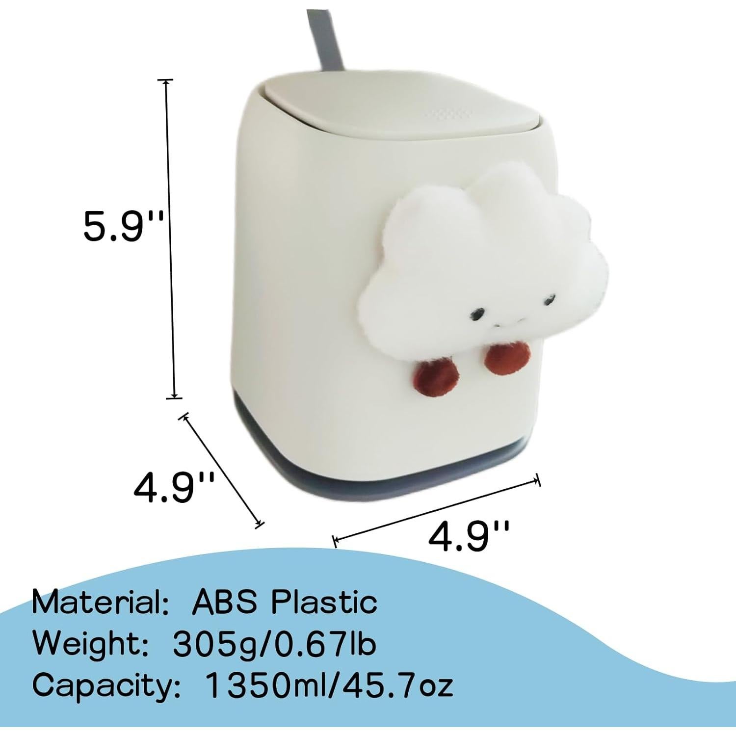 Basurero de Coche Zigihos Nube Sonriente 1350ml Tapa Abatible