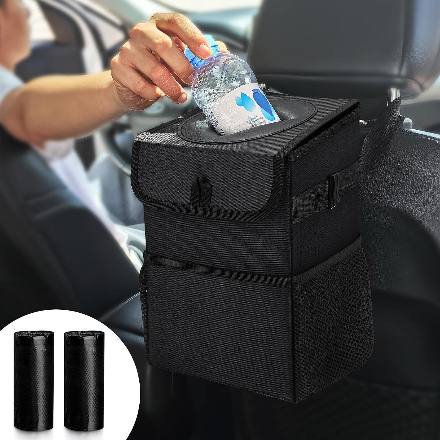 Basurero de Coche Accmor Negro Impermeable con 60 Bolsas