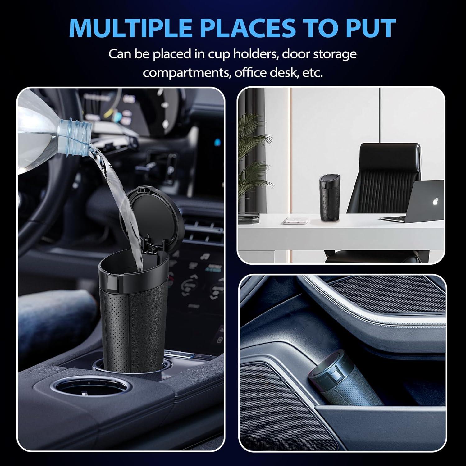 Basurero para coche AotoKinMirro mini 8.89x8.64 cm negro