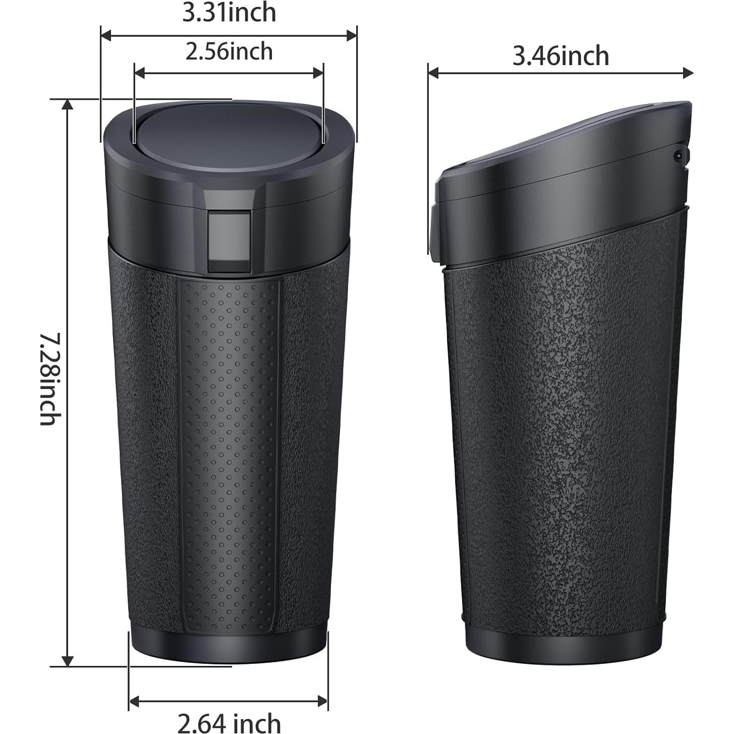 Basurero para coche AotoKinMirro mini 8.89x8.64 cm negro