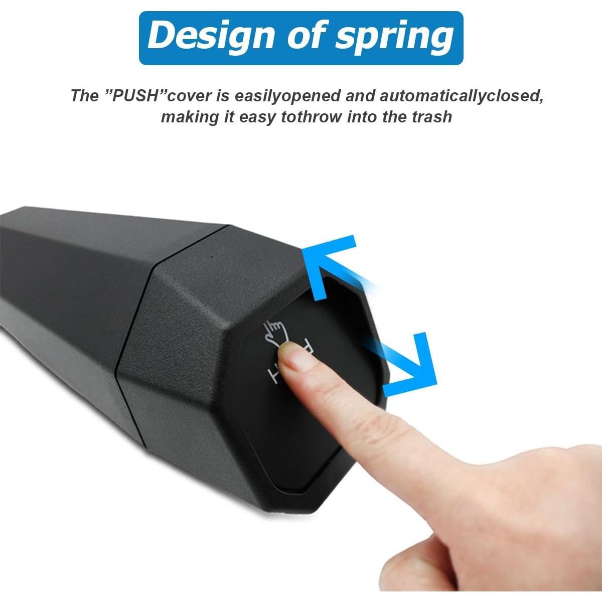 Basurero de Coche Zpana Cilíndrico 1.5L Negro a Prueba de Fugas