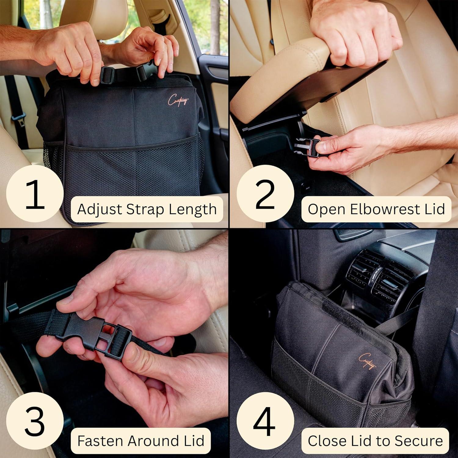 Bote de Basura para Automóvil Creathing 3 Gal a Prueba de Fugas