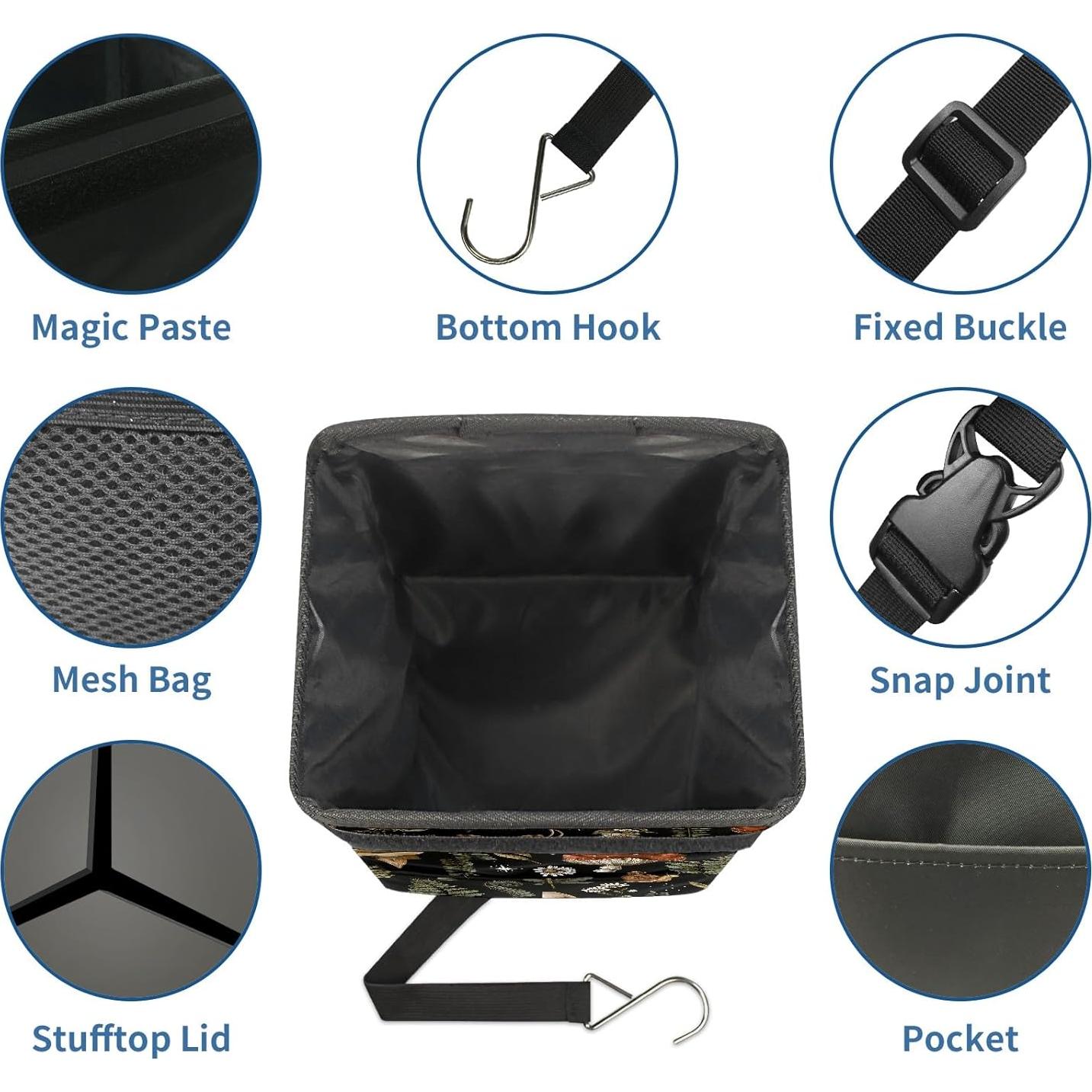 Basurero de Auto Plegable Longlugoo 24.13x17.02x16 cm Impermeable