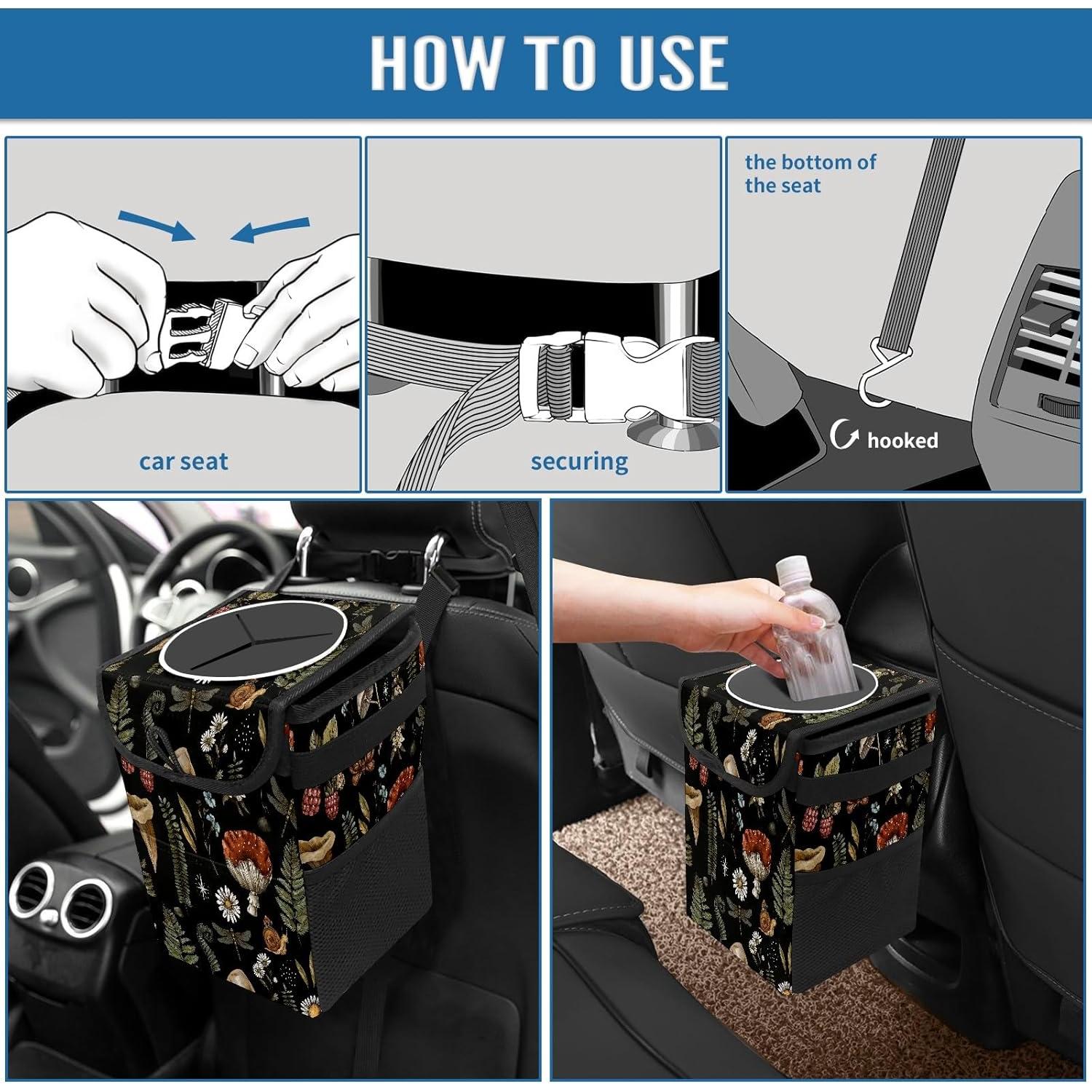 Basurero de Auto Plegable Longlugoo 24.13x17.02x16 cm Impermeable