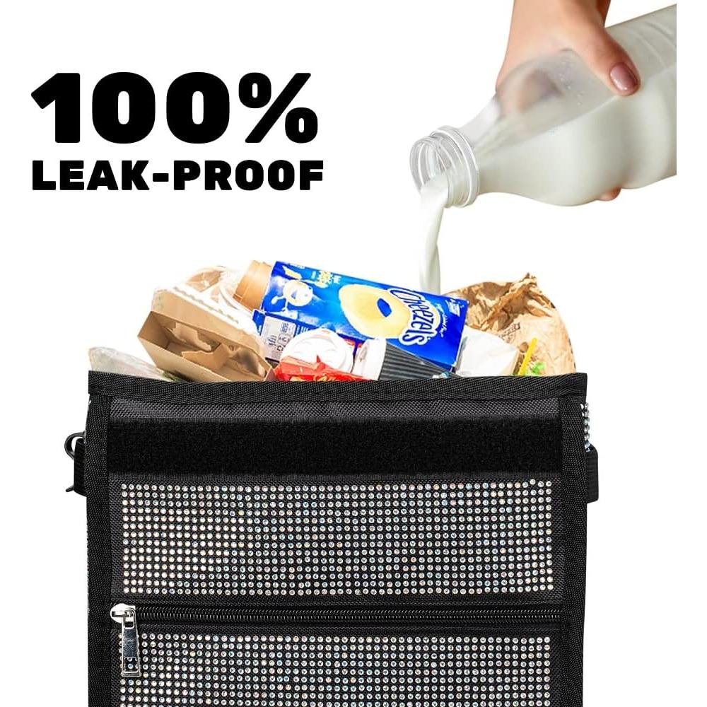 Basurero para Auto Ovege 11.4L Impermeable con Tapa Brillante