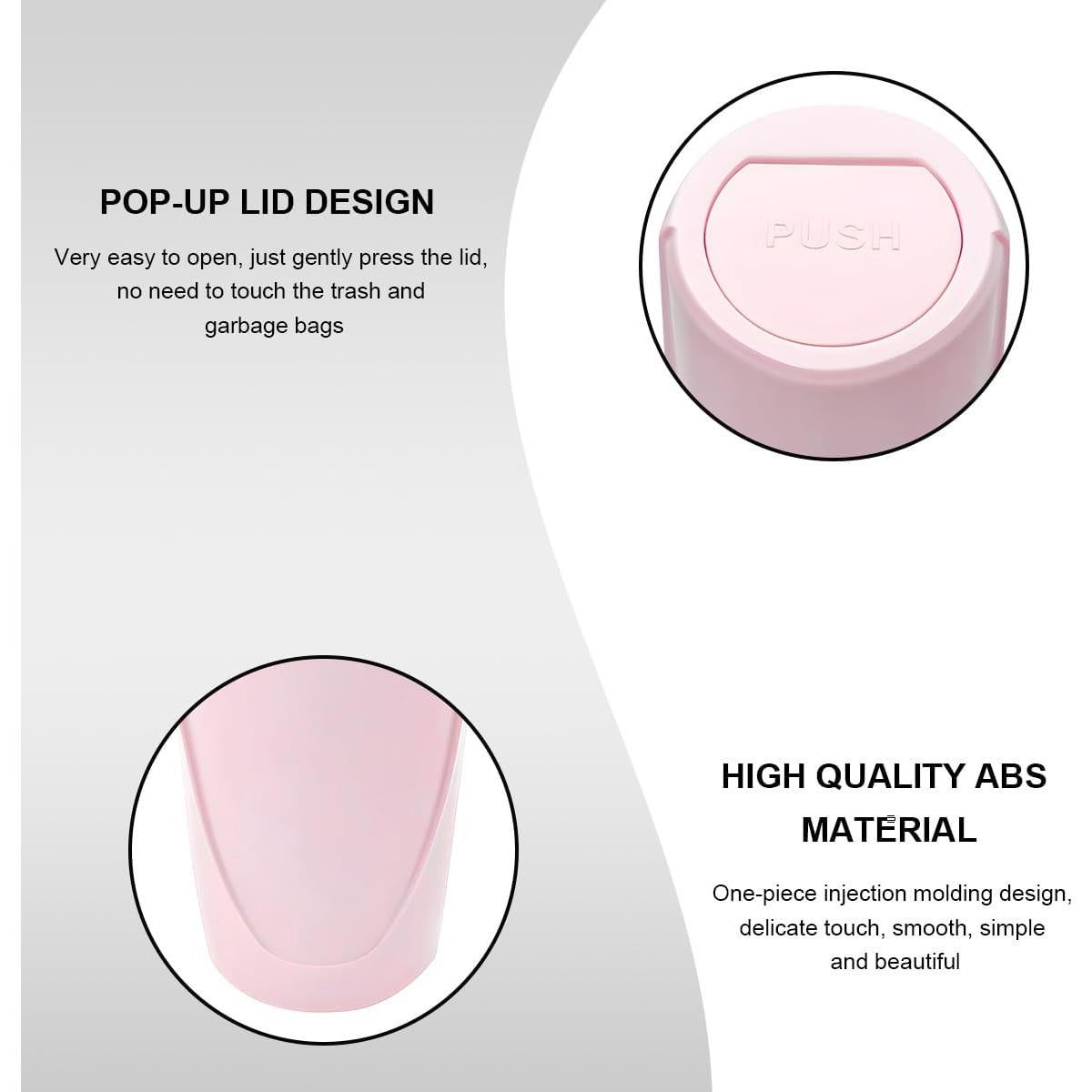 Basurero de Coche FSTURIOS Rosa con Tapa Abatible 1200ml