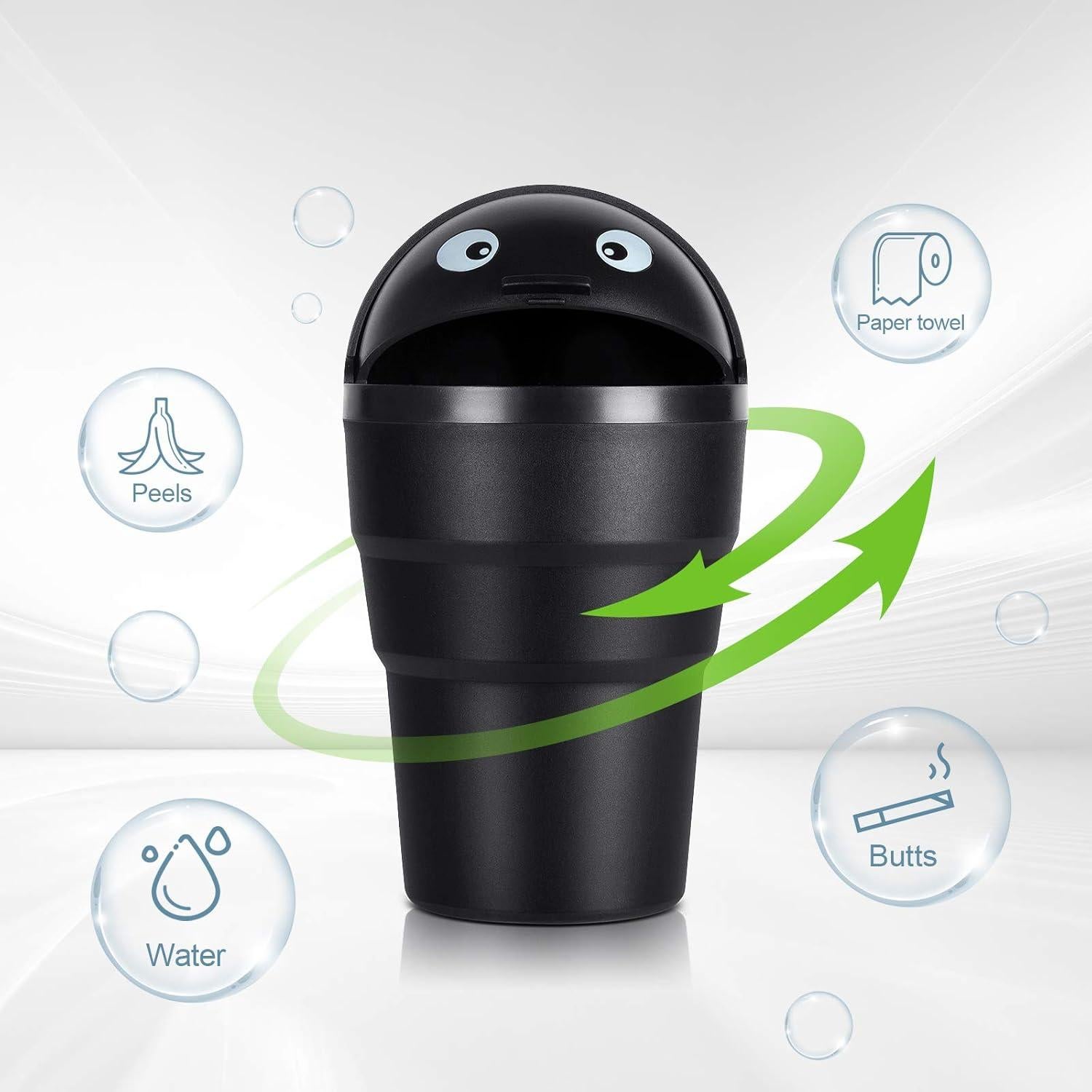 Papelera Mini TRASGO para Coche y Oficina 520ml Compacta