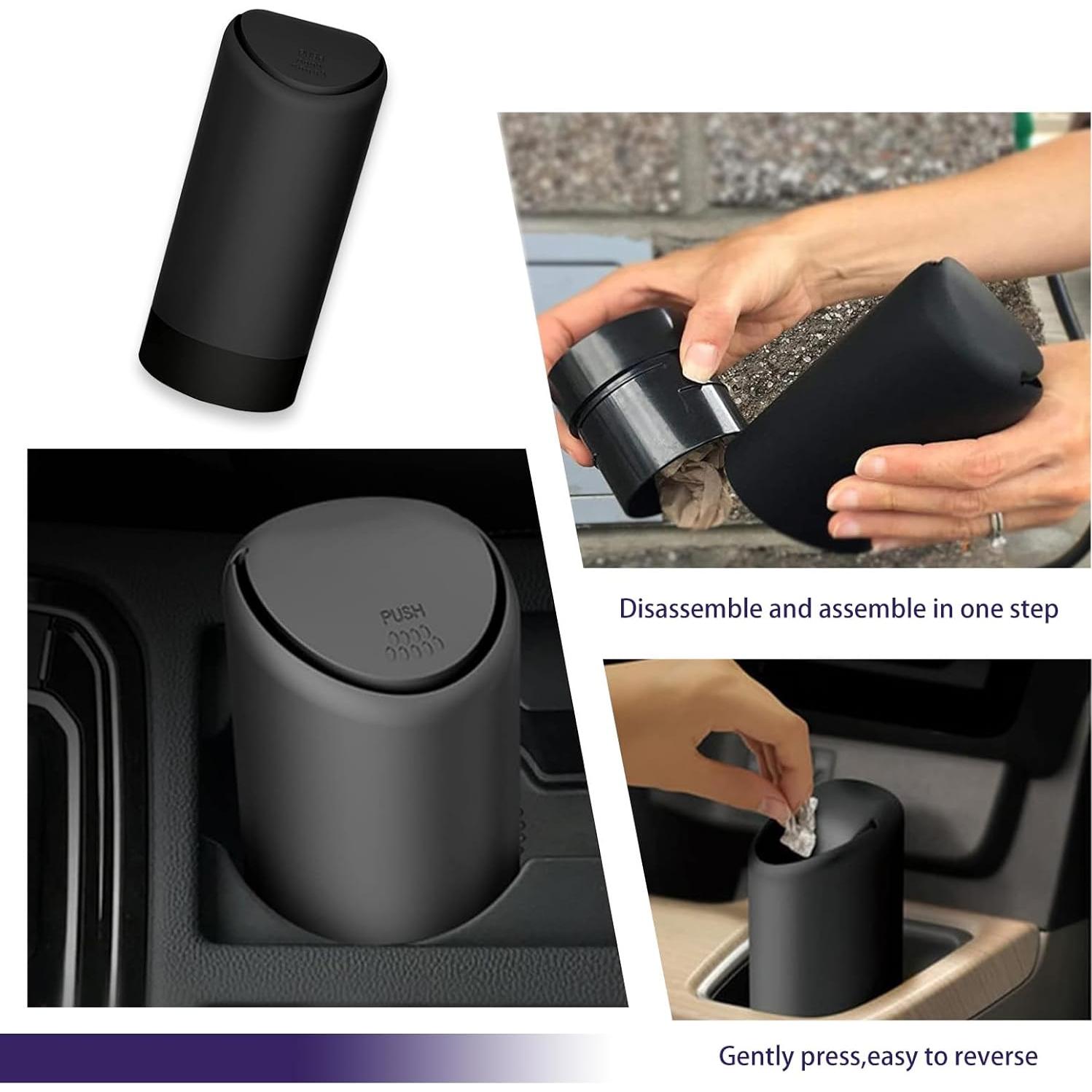 Basurero para Auto getfay Negro 6.5cm x 16cm Silicona Impermeable