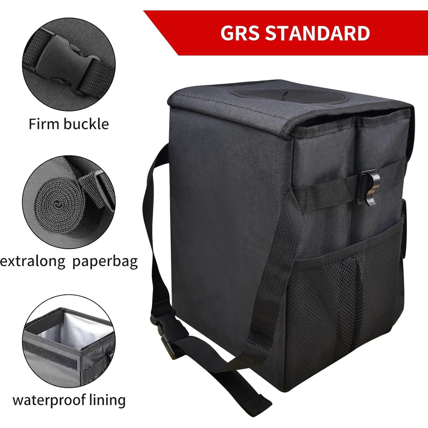 Basurero de coche ILLINOS grande impermeable 21x18x26 cm