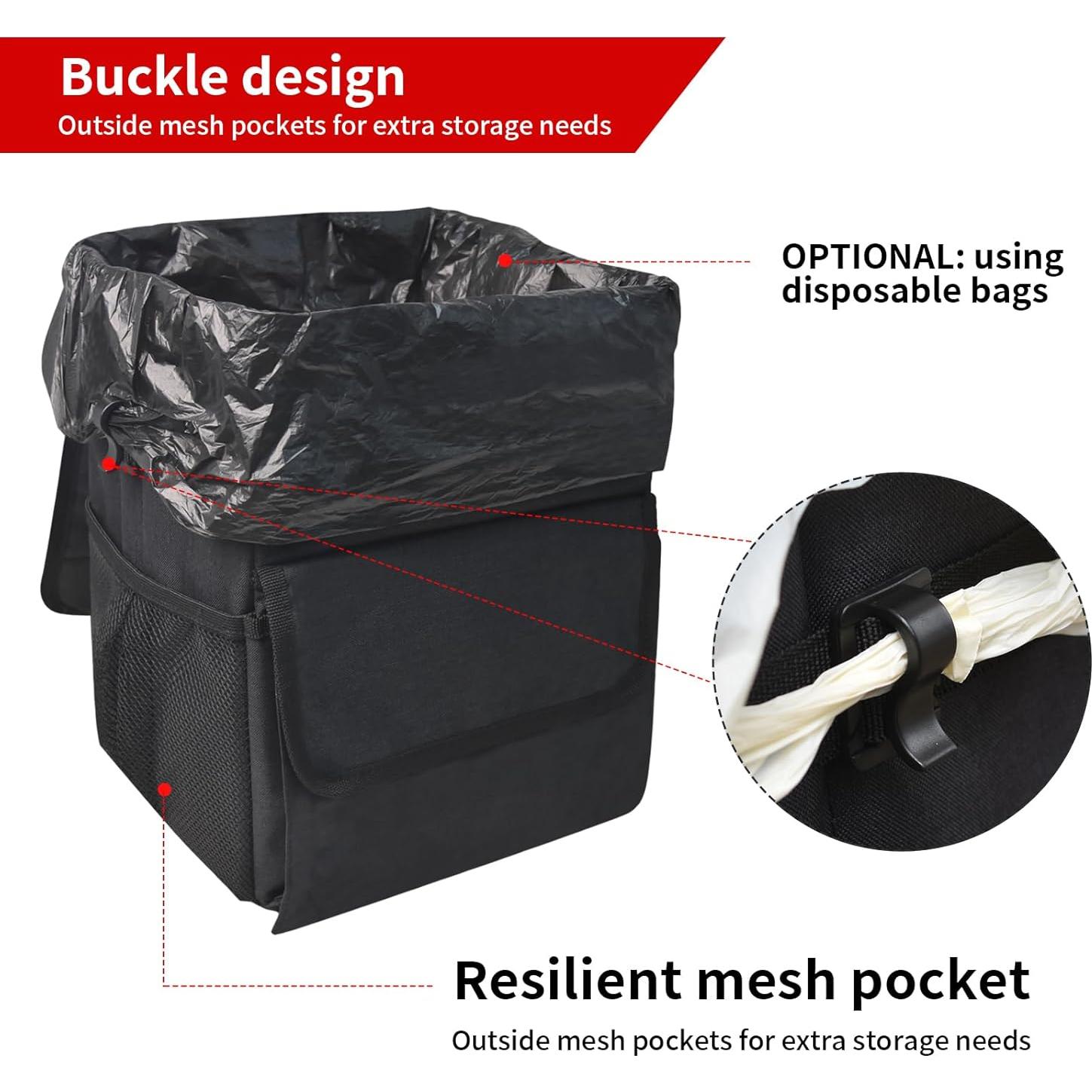 Basurero de coche ILLINOS grande impermeable 21x18x26 cm