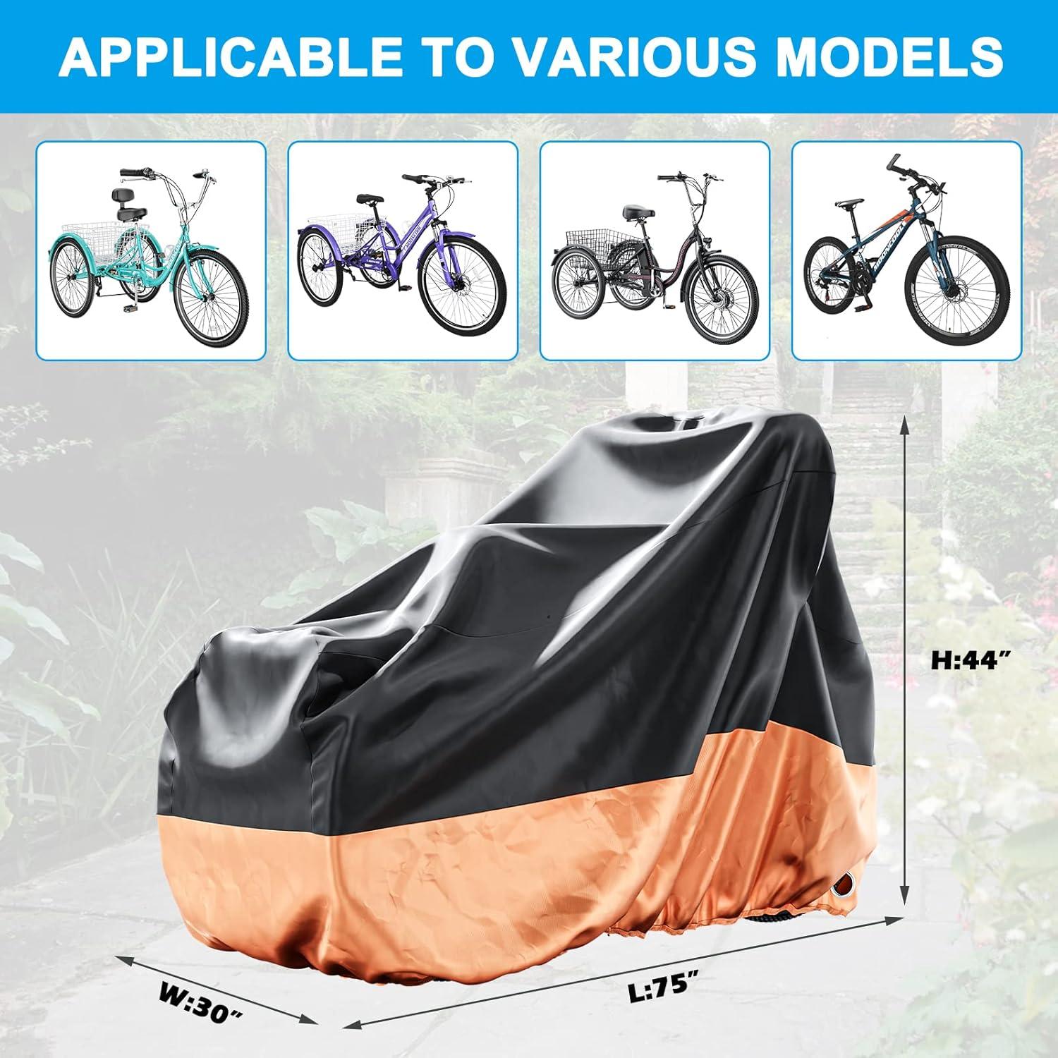 Cubierta Impermeable MOPHOTO para Triciclo Adulto 190.5x76.2cm