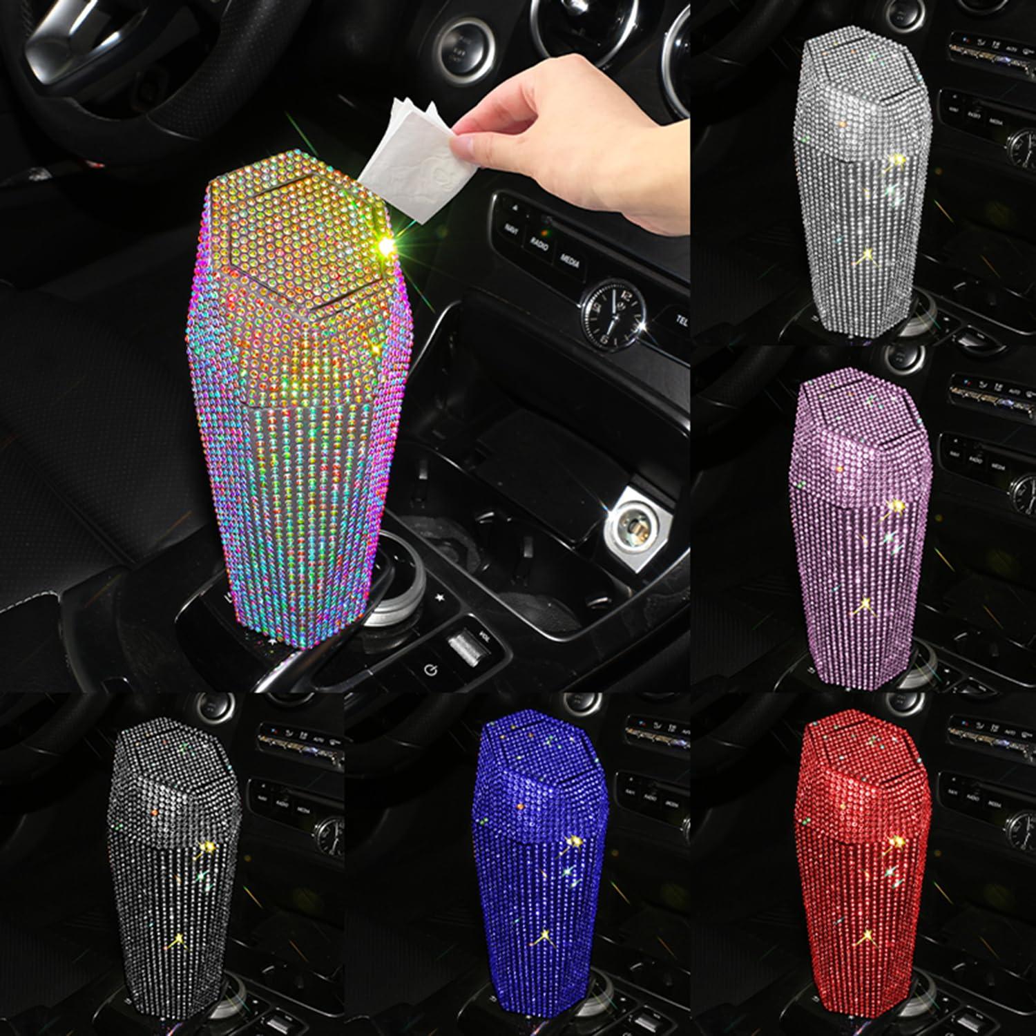 Basurero de Coche Automático LiPang con Tapa y Brillantes 17.6cm
