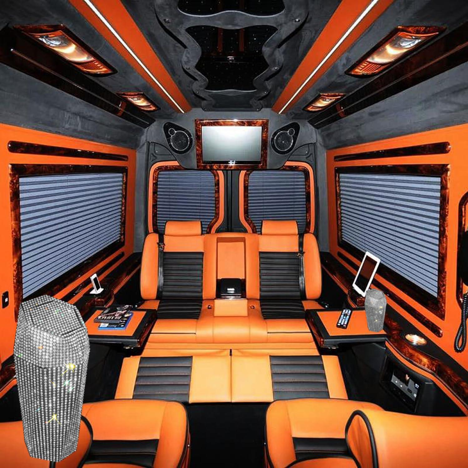 Basurero de Coche Automático LiPang con Tapa y Brillantes 17.6cm