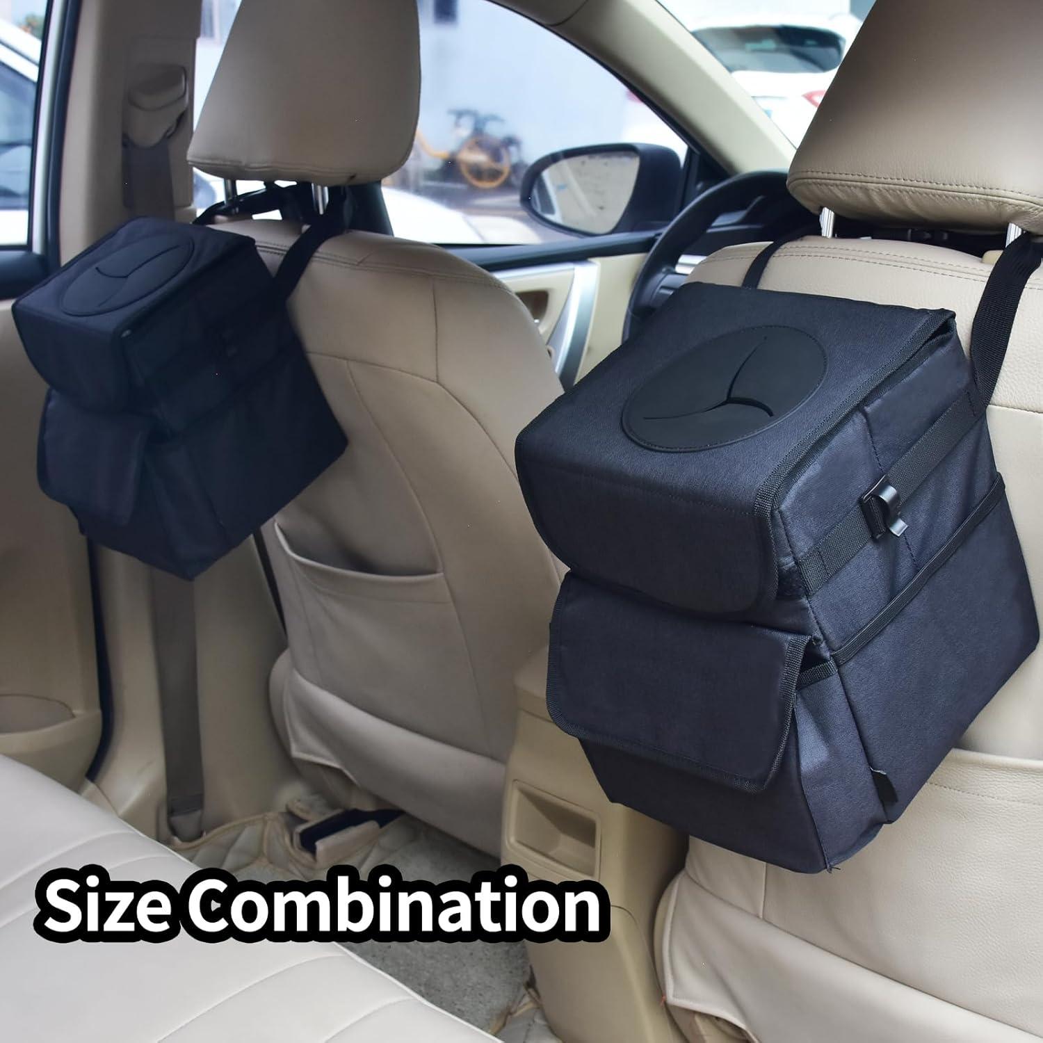 Basurero de coche ILLINOS impermeable 2 piezas plegable