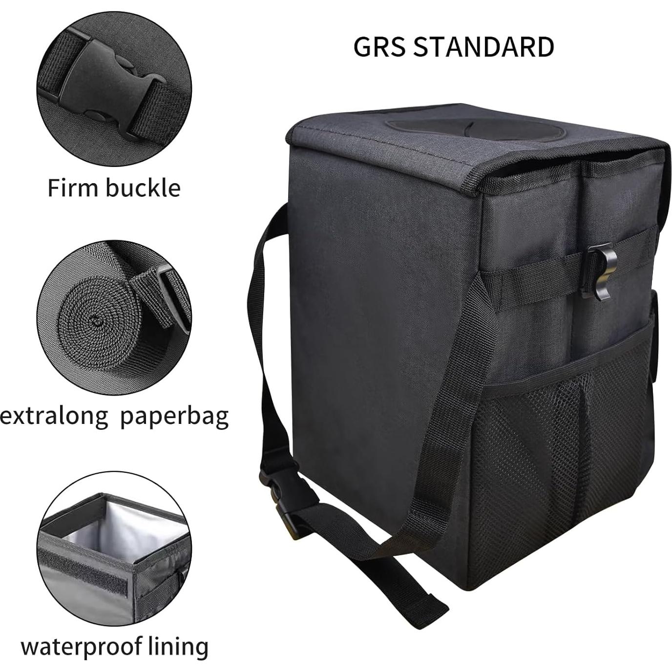 Basurero de coche ILLINOS impermeable 2 piezas plegable