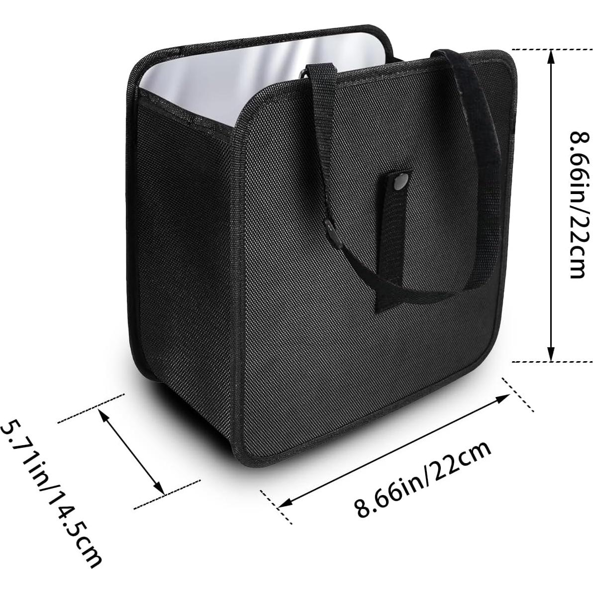 Basurero de Auto Piburth Mediano 1.85L Tela Oxford Negro