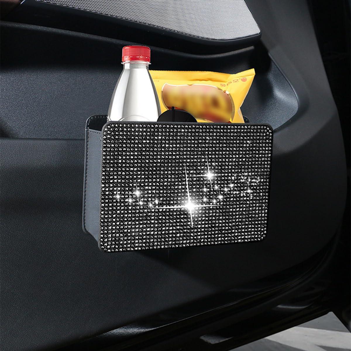 Basurero de Auto KHGUZ Negro con Cristales de Rhinestone