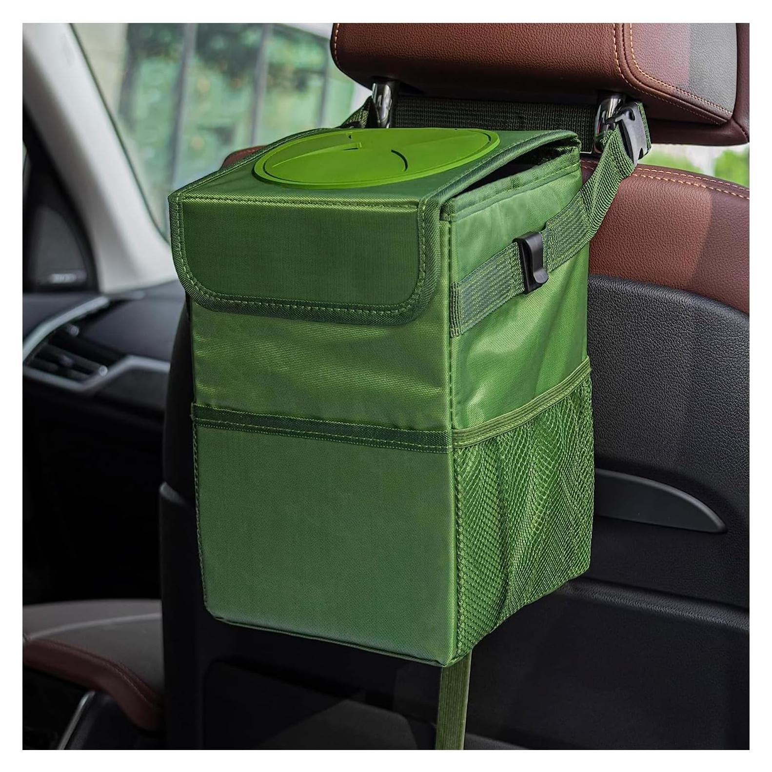 Basurero de Auto Kewucn Verde Militar 6L Plegable Impermeable