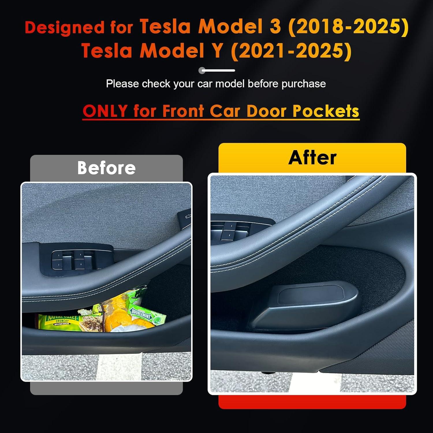 Basurero compacto para Tesla Model 3 y Y 2018-2024 con tapa