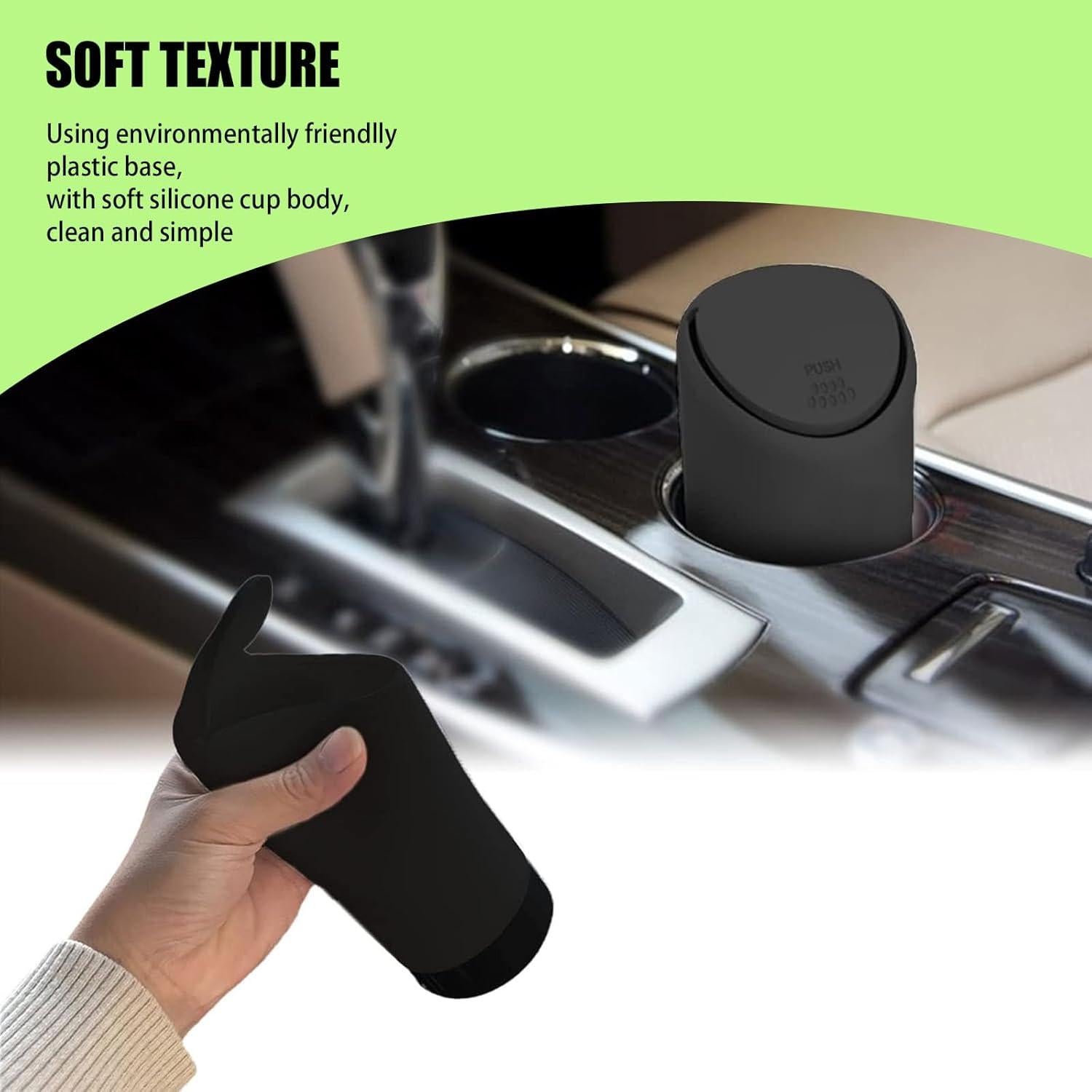 Basurero de Coche Jokormo Negro 6.45cm x 15.98cm Silicona