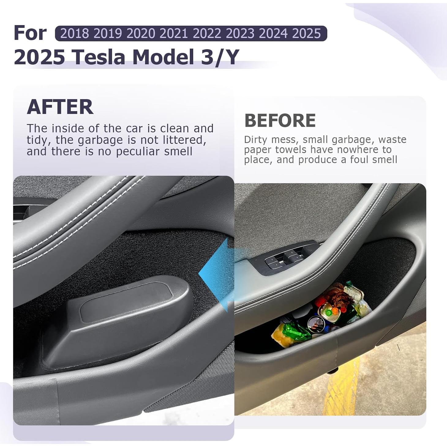 Basurero de Coche LUWU para Tesla Model 3 y Model Y 2018-2025