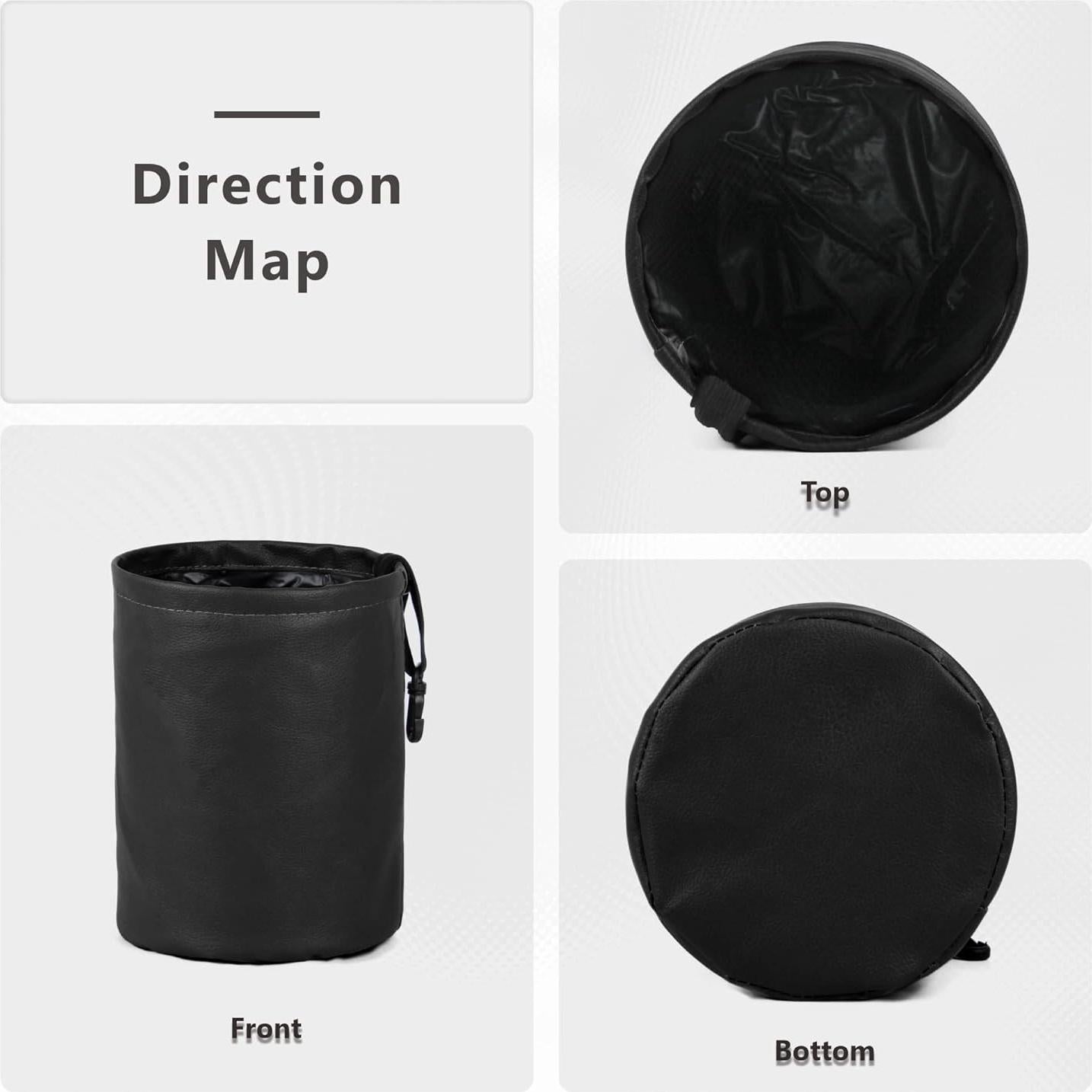 Basurero de Coche Plegable Ottdien Negro Impermeable 16x20cm