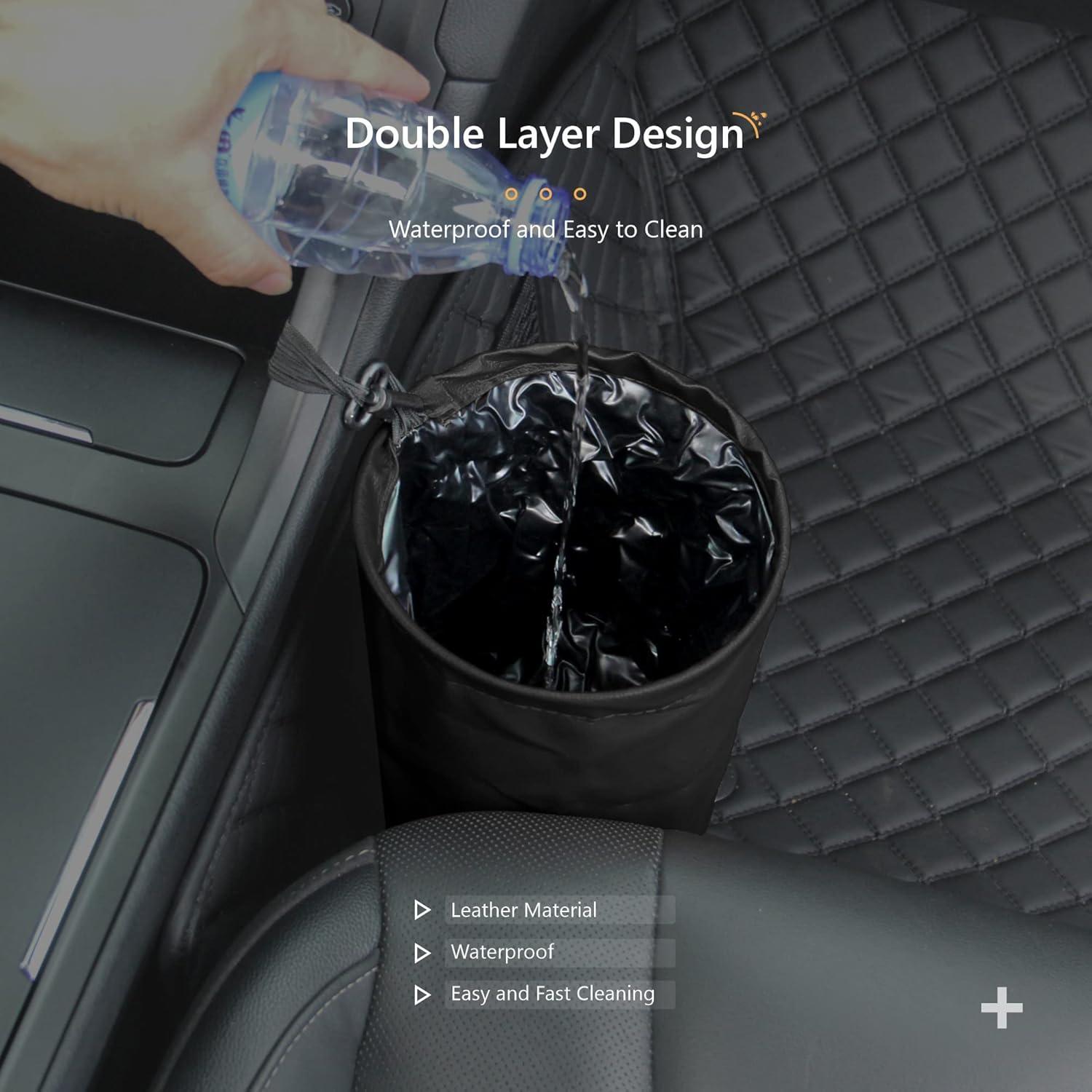 Basurero de Coche Plegable Ottdien Negro Impermeable 16x20cm