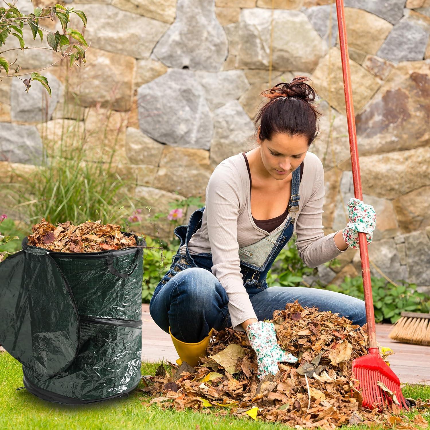 Contenedor de Basura Plegable Wakeman 111.2L Verde