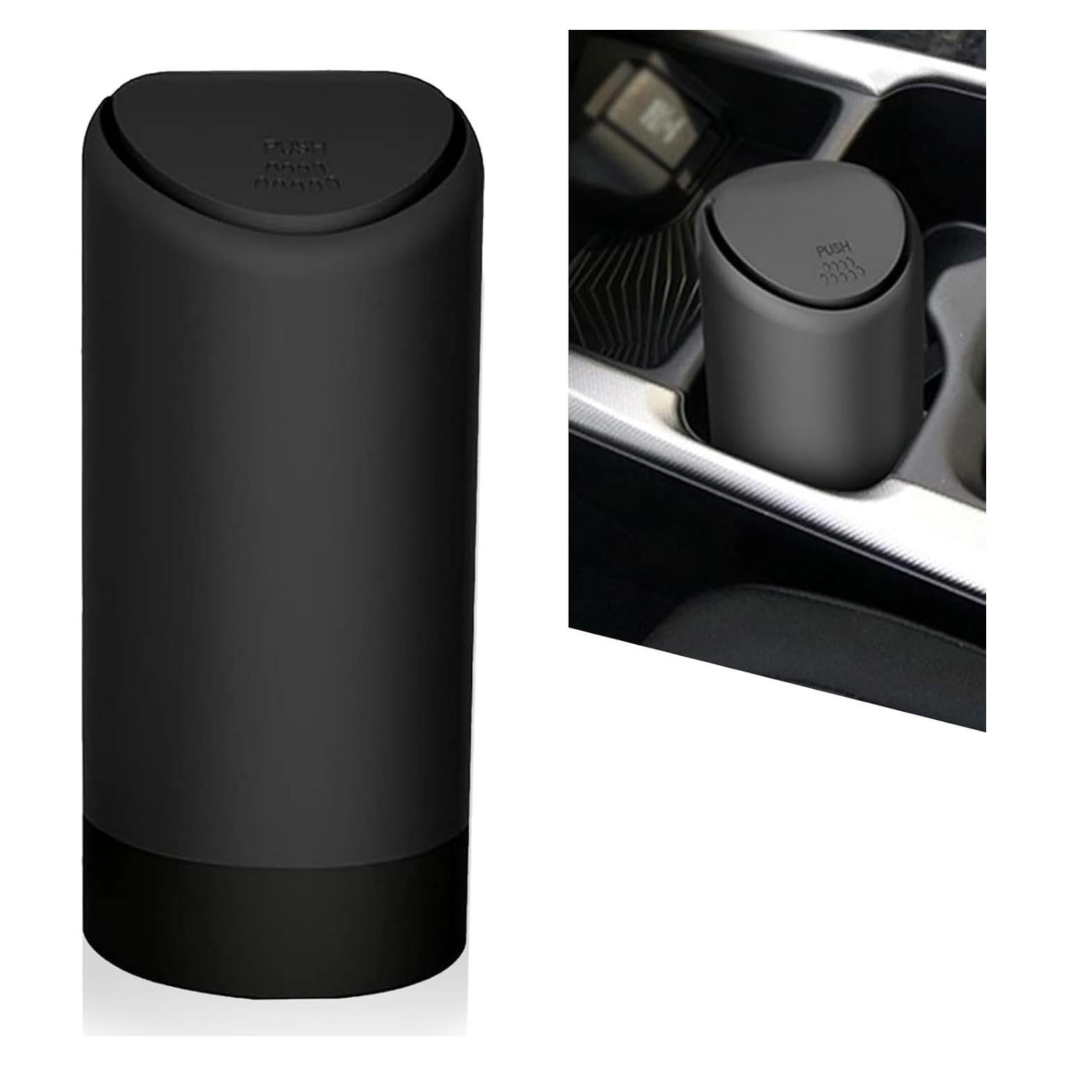 Basurero de Coche Prywog Mini Portátil Silicona Impermeable Negro