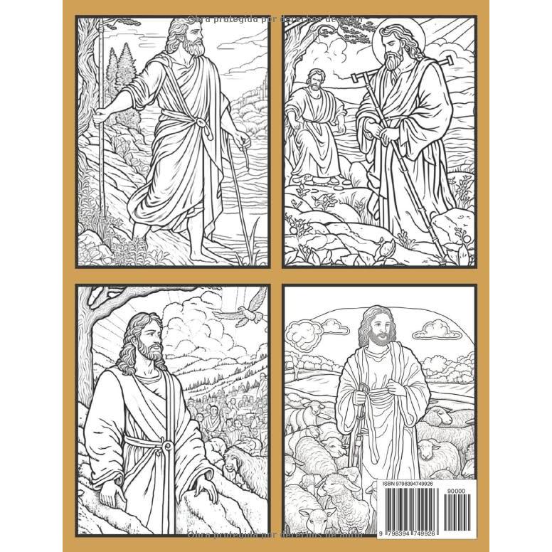 Colorea la Biblia para adultos: libro para colorear con 50 diseños únicos cristianos y religiosos para la calma, la relajación y la meditación (Spanish Edition)